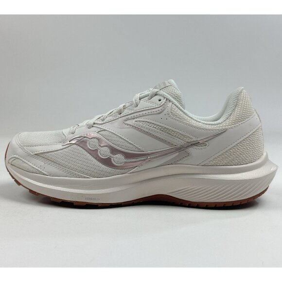 Saucony Cohesion 17 Women 11 Wide White Pink Shoes Running Athletic S10944-130 - Picture 6 of 9